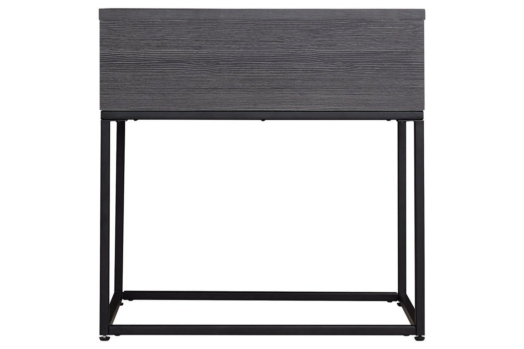 Yarlow Black End Table - Lara Furniture