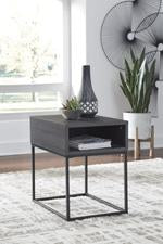 Yarlow Black End Table - Lara Furniture