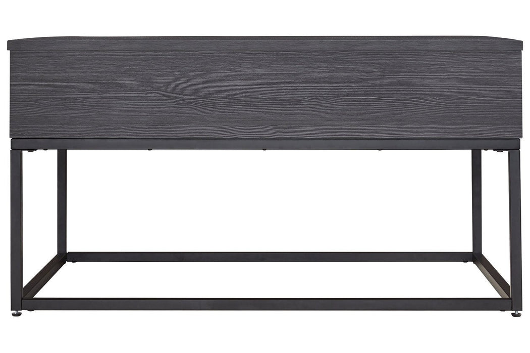 Yarlow Black Lift-Top Coffee Table - Lara Furniture