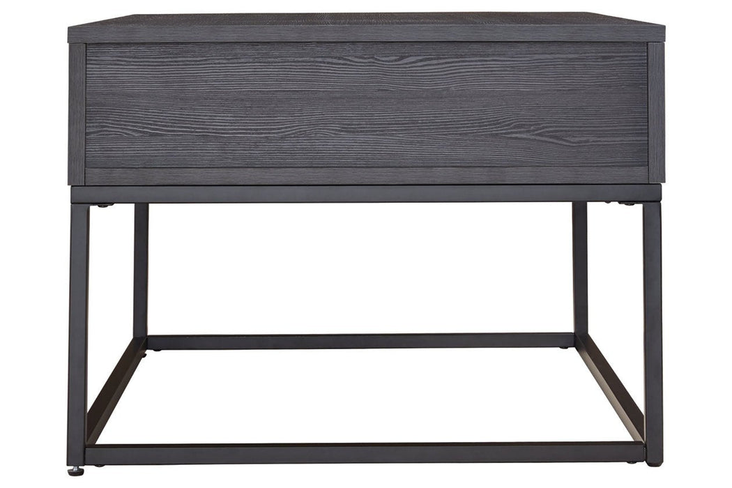 Yarlow Black Lift-Top Coffee Table - Lara Furniture