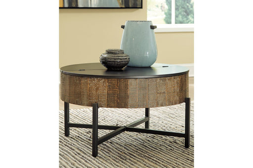 Nashbryn Gray/Brown Coffee Table - Lara Furniture