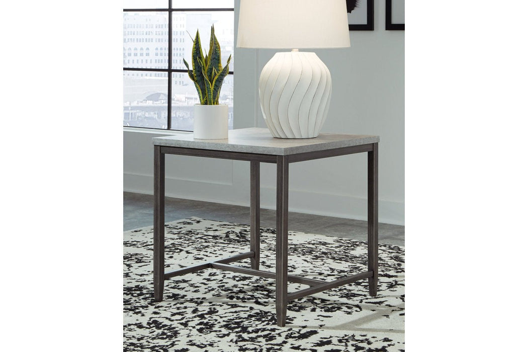 Shybourne Light Gray End Table - Lara Furniture