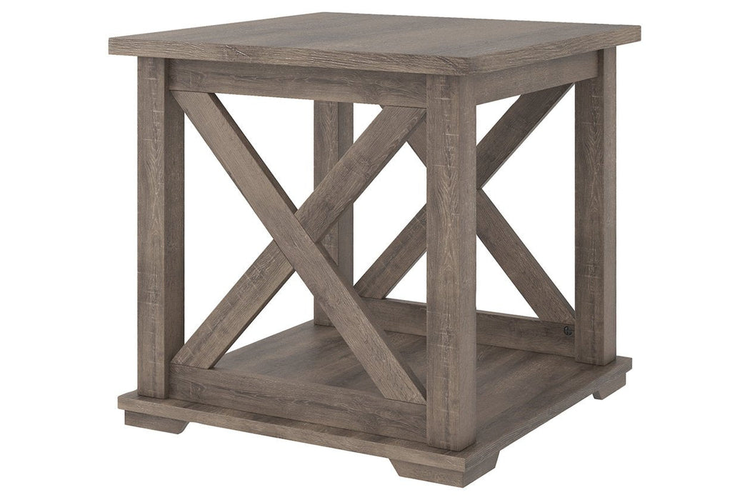 Arlenbry Gray End Table - Lara Furniture