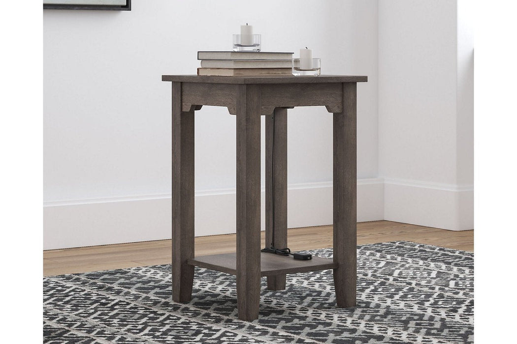 Arlenbry Gray Chairside End Table - Lara Furniture