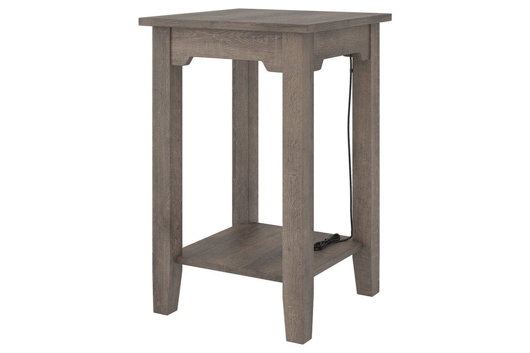 Arlenbry Gray Chairside End Table - Lara Furniture