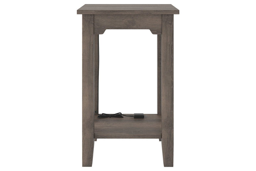 Arlenbry Gray Chairside End Table - Lara Furniture