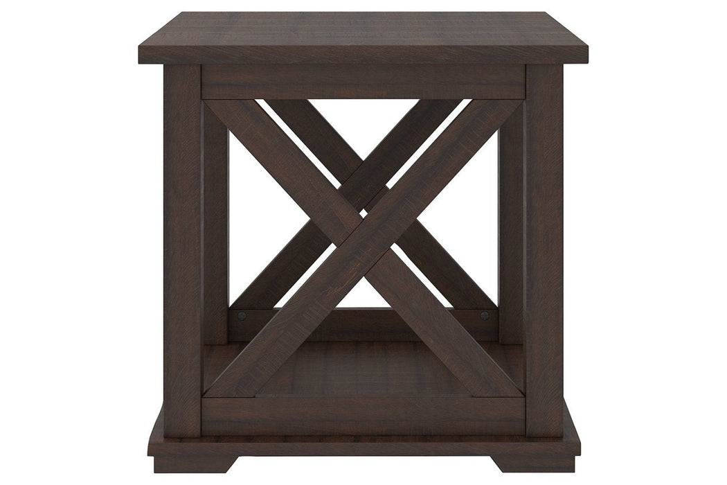 Camiburg Warm Brown End Table - Lara Furniture