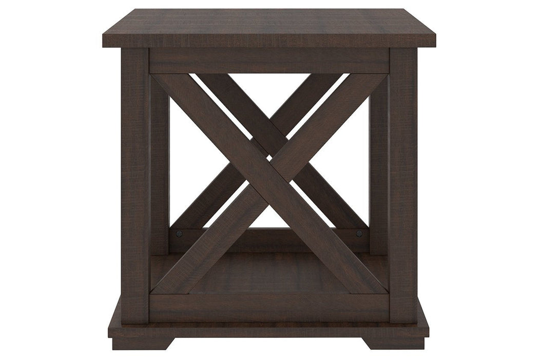 Camiburg Warm Brown End Table - Lara Furniture