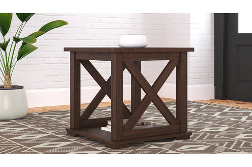 Camiburg Warm Brown End Table - Lara Furniture