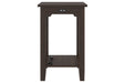 Camiburg Warm Brown Chairside End Table - Lara Furniture