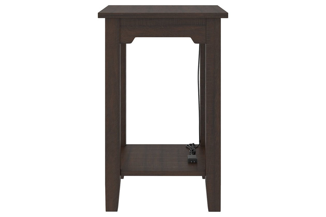 Camiburg Warm Brown Chairside End Table - Lara Furniture