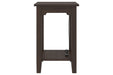 Camiburg Warm Brown Chairside End Table - Lara Furniture