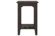 Camiburg Warm Brown Chairside End Table - Lara Furniture