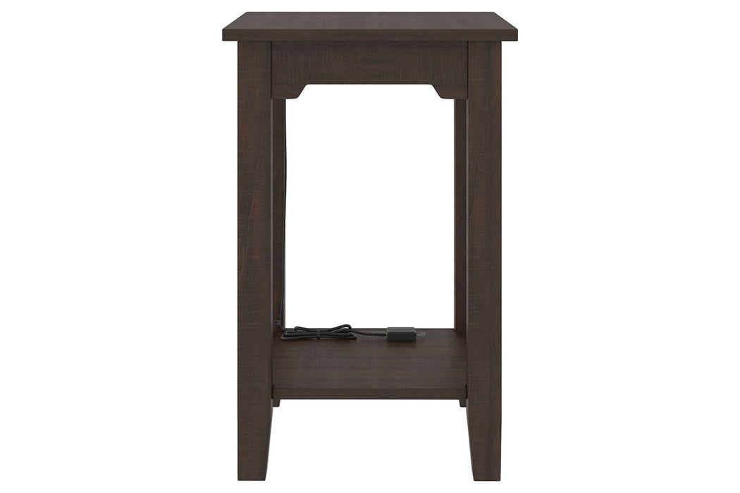 Camiburg Warm Brown Chairside End Table - Lara Furniture