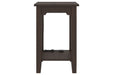 Camiburg Warm Brown Chairside End Table - Lara Furniture