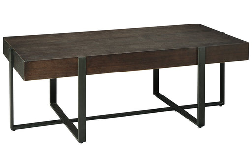 Drewing Dark Brown Coffee Table - Lara Furniture