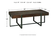 Drewing Dark Brown Coffee Table - Lara Furniture