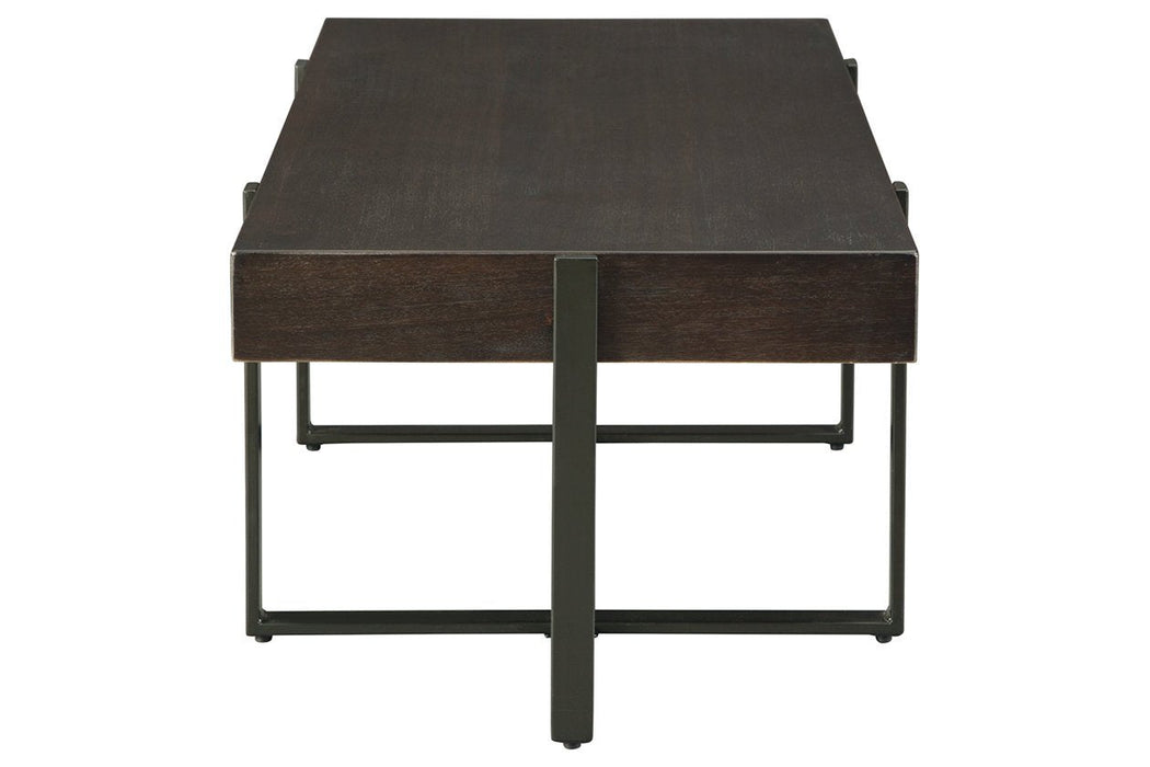 Drewing Dark Brown Coffee Table - Lara Furniture