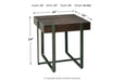 Drewing Light Brown End Table - Lara Furniture