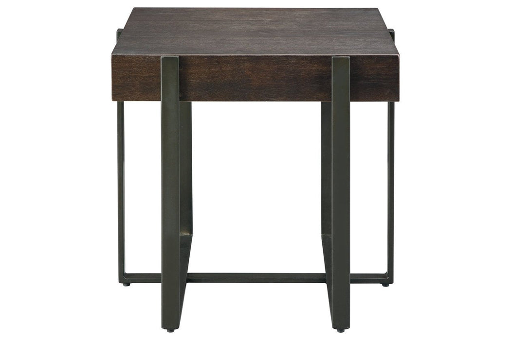 Drewing Light Brown End Table - Lara Furniture