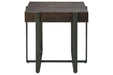 Drewing Light Brown End Table - Lara Furniture