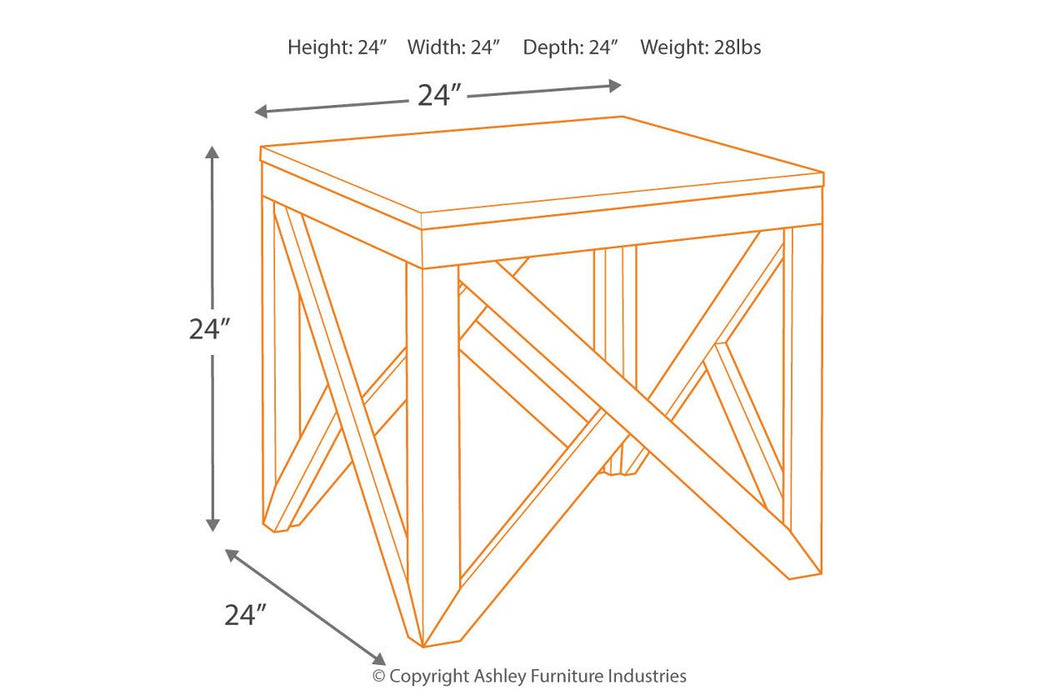 Haroflyn Gray End Table - Lara Furniture