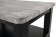 Ezmonei Black/Gray Chairside End Table - Lara Furniture