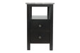 Ezmonei Black/Gray Chairside End Table - Lara Furniture