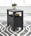 Ezmonei Black/Gray Chairside End Table - Lara Furniture