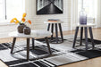 Luvoni White/Dark Charcoal Gray Table (Set of 3) - Lara Furniture