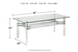 Braddoni Chrome Finish Coffee Table - Lara Furniture