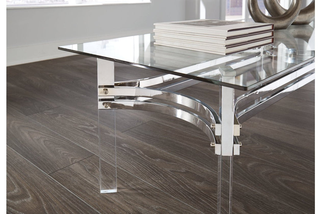 Braddoni Chrome Finish Coffee Table - Lara Furniture