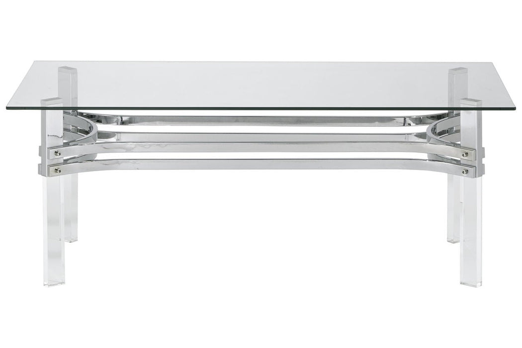 Braddoni Chrome Finish Coffee Table - Lara Furniture