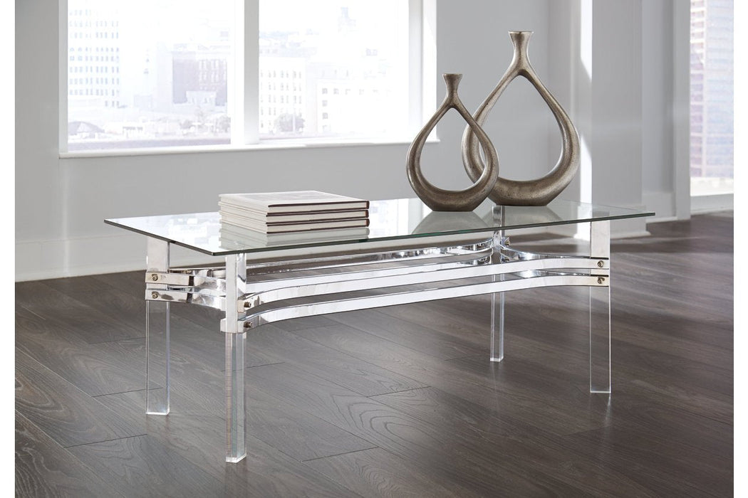 Braddoni Chrome Finish Coffee Table - Lara Furniture