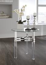 Braddoni Chrome Finish End Table - Lara Furniture