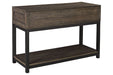 Johurst Grayish Brown Sofa/Console Table - Lara Furniture