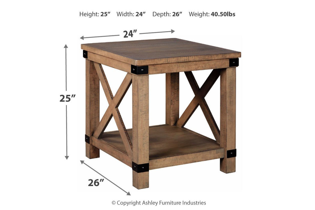 Aldwin Gray End Table - Lara Furniture