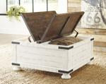 Wystfield White/Brown Coffee Table - Lara Furniture