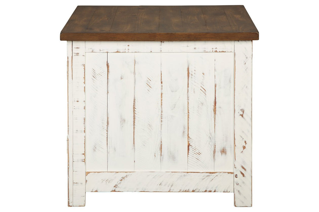 Wystfield White/Brown End Table - Lara Furniture