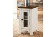 Wystfield White/Brown Chairside End Table - Lara Furniture