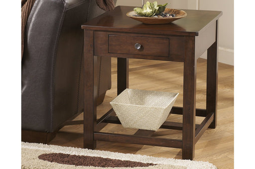 Marion Dark Brown End Table - Lara Furniture