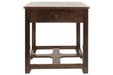 Marion Dark Brown End Table - Lara Furniture