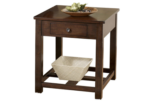 Marion Dark Brown End Table - Lara Furniture