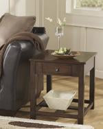 Marion Dark Brown End Table - Lara Furniture