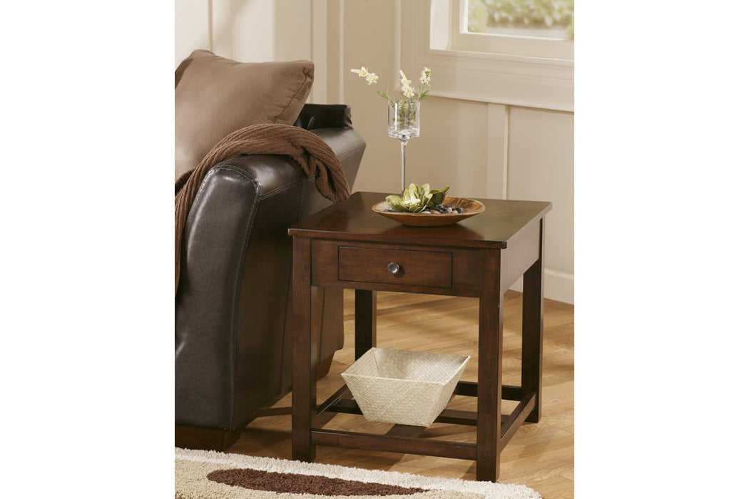 Marion Dark Brown End Table - Lara Furniture