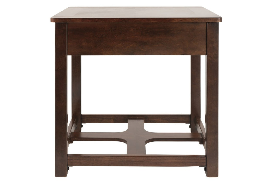 Marion Dark Brown End Table - Lara Furniture