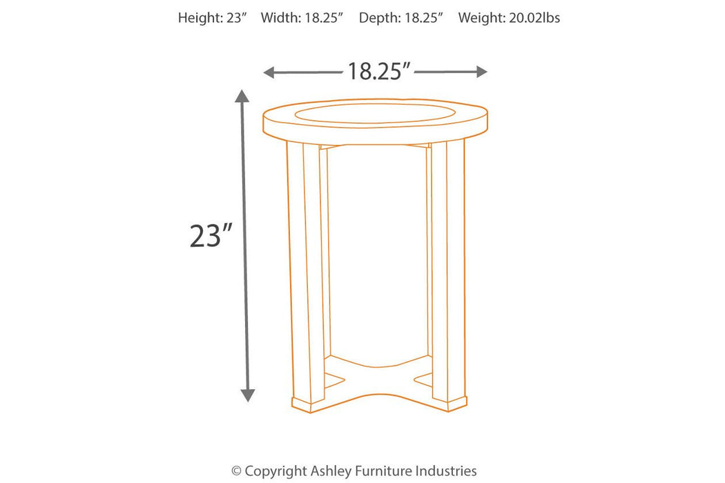 Marion Dark Brown End Table - Lara Furniture