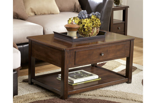 Marion Dark Brown Coffee Table with Lift Top - Lara Furniture