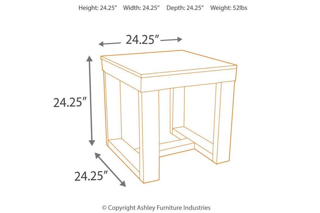 Watson Dark Brown End Table - Lara Furniture