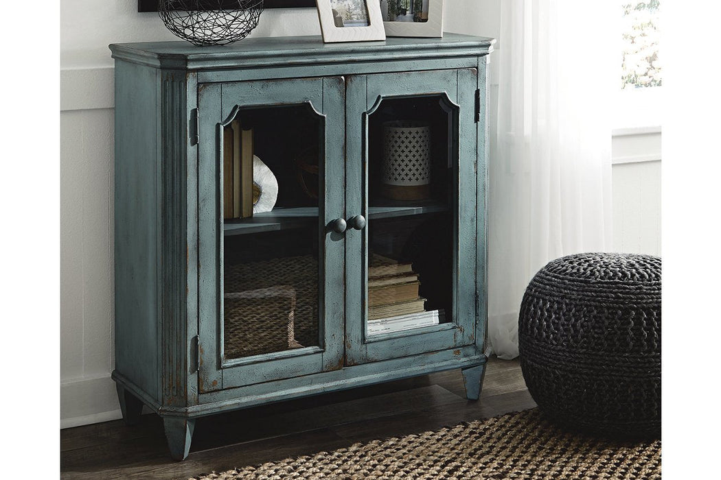 Mirimyn Antique Teal Accent Cabinet - Lara Furniture